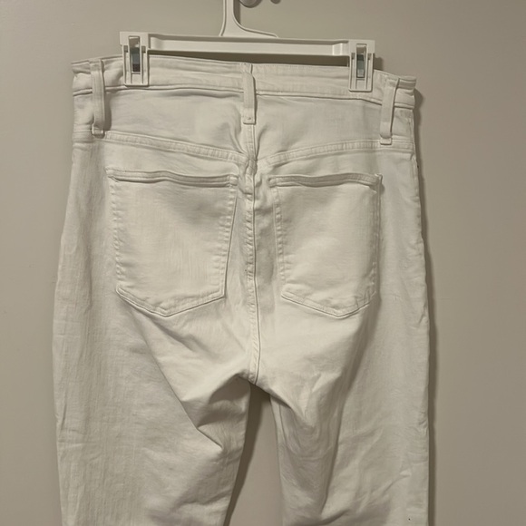 J Crew Denim White Curvy Toothpick Jeans Spring Summer Size 33 - Picture 4 of 5